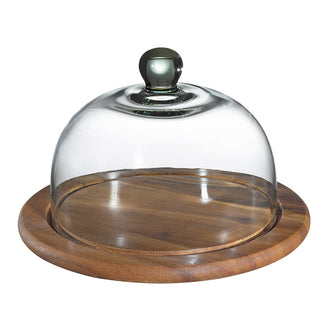 Campana formaggio tonda con tagliere cm Ø25x16,5