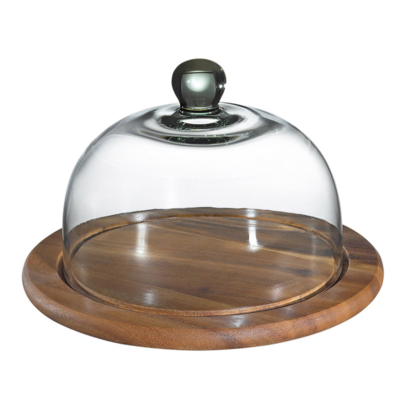 Campana formaggio tonda con tagliere cm Ø25x16,5