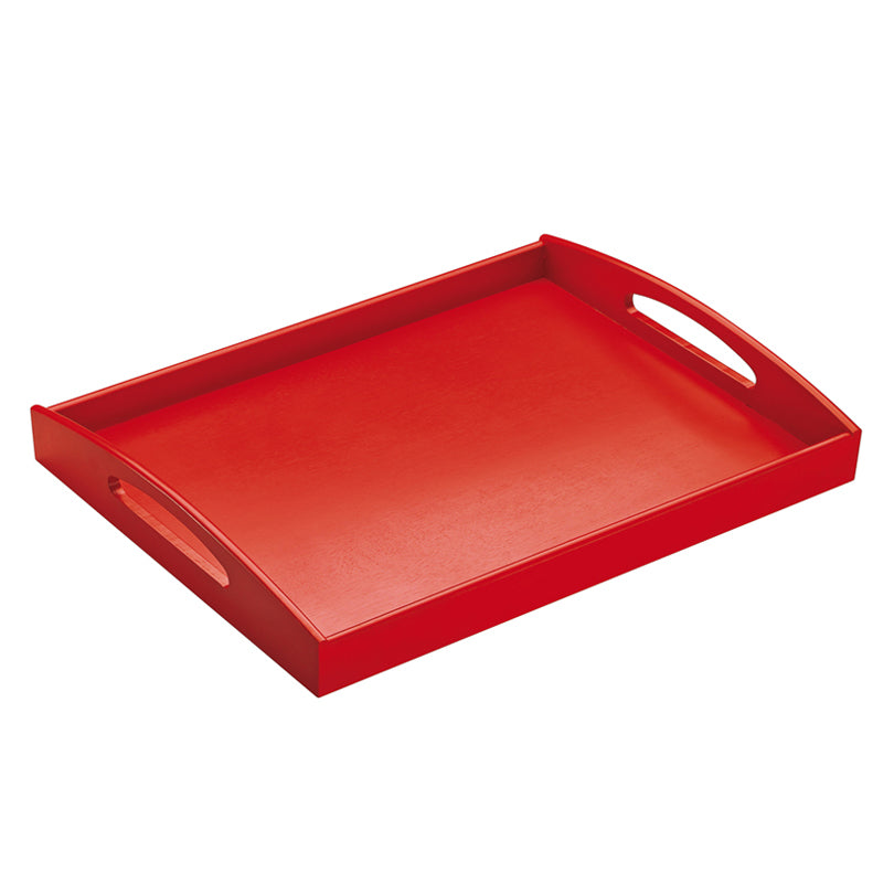 VASSOIO C.2MANICI ROSSO FAGGIO CM 53X41X7 CM 53X41X7