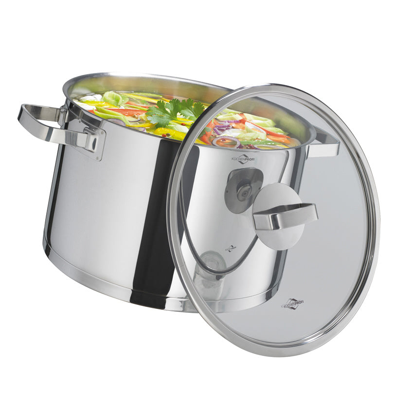 Pentola alta San Remo con coperchio in vetro cm Ø26x21,5/l 9,5