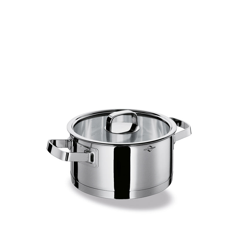 Casseruola San Remo con coperchio in vetro cm Ø20x10