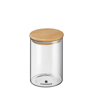 Barattolo con coperchio in faggio ml 850/cm Ø10,5x14