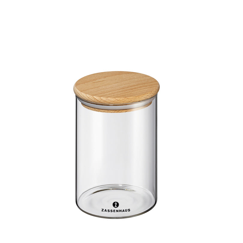 Barattolo con coperchio in faggio ml 850/cm Ø10,5x14