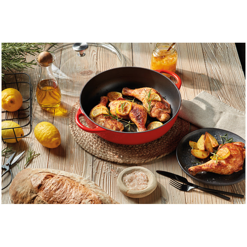 Padella alta con coperchio bombato in vetro "Provence" l 2,5/cm Ø24x6,5