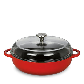 Padella alta con coperchio bombato in vetro "Provence" l 2,5/cm Ø24x6,5