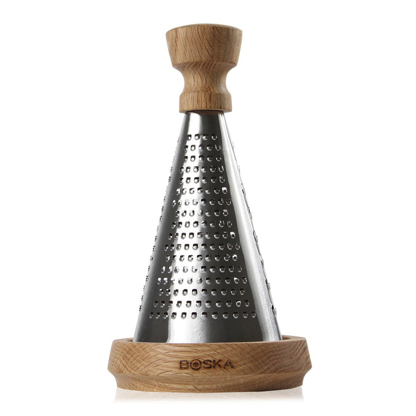 Grattugia da tavola Oslo con vassoio di raccolta in legno cm Ø15x27,5