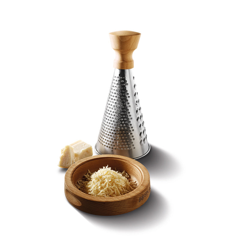 Grattugia da tavola Oslo con vassoio di raccolta in legno cm Ø15x27,5
