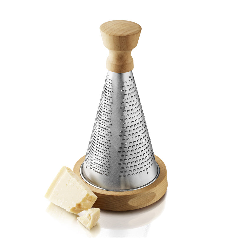 Grattugia da tavola Oslo con vassoio di raccolta in legno cm Ø15x27,5