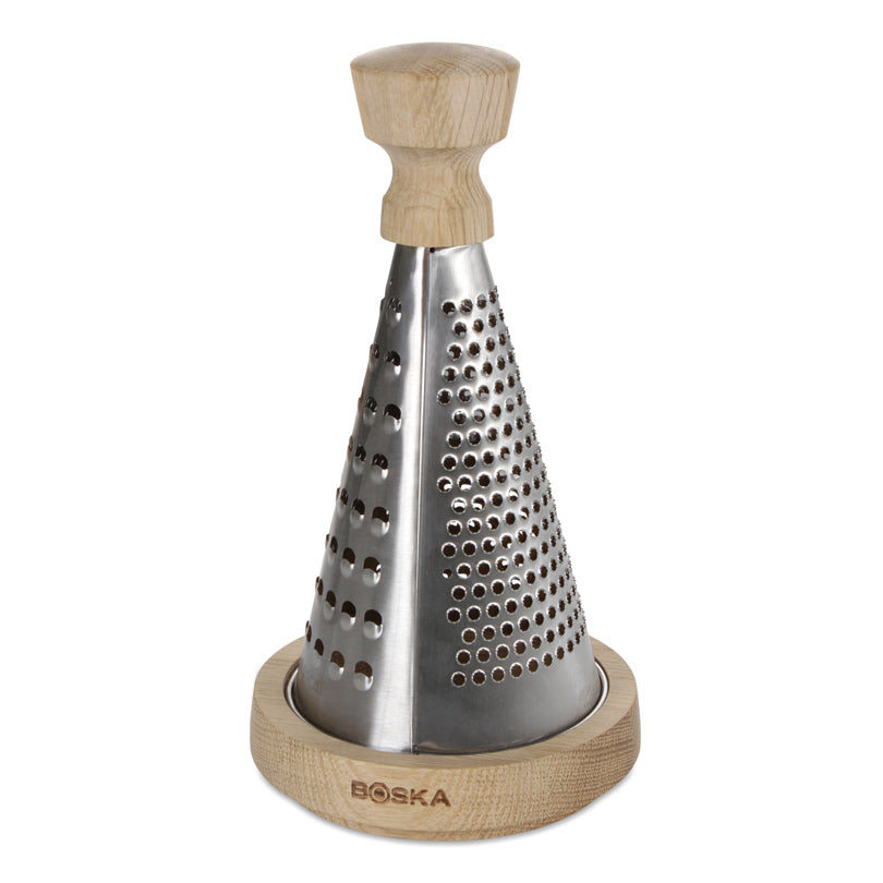 Grattugia da tavola Oslo con vassoio di raccolta in legno cm Ø15x27,5