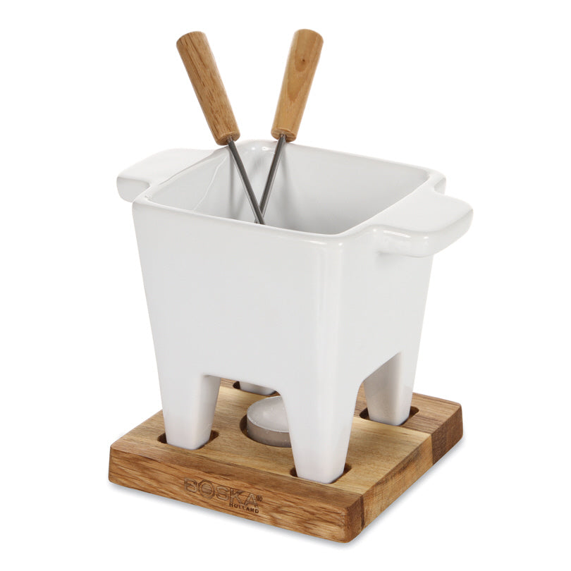 Fonduta al cioccolato/formaggio Tapas, set di 4 pezzi ml 200/cm 14,5x11x12