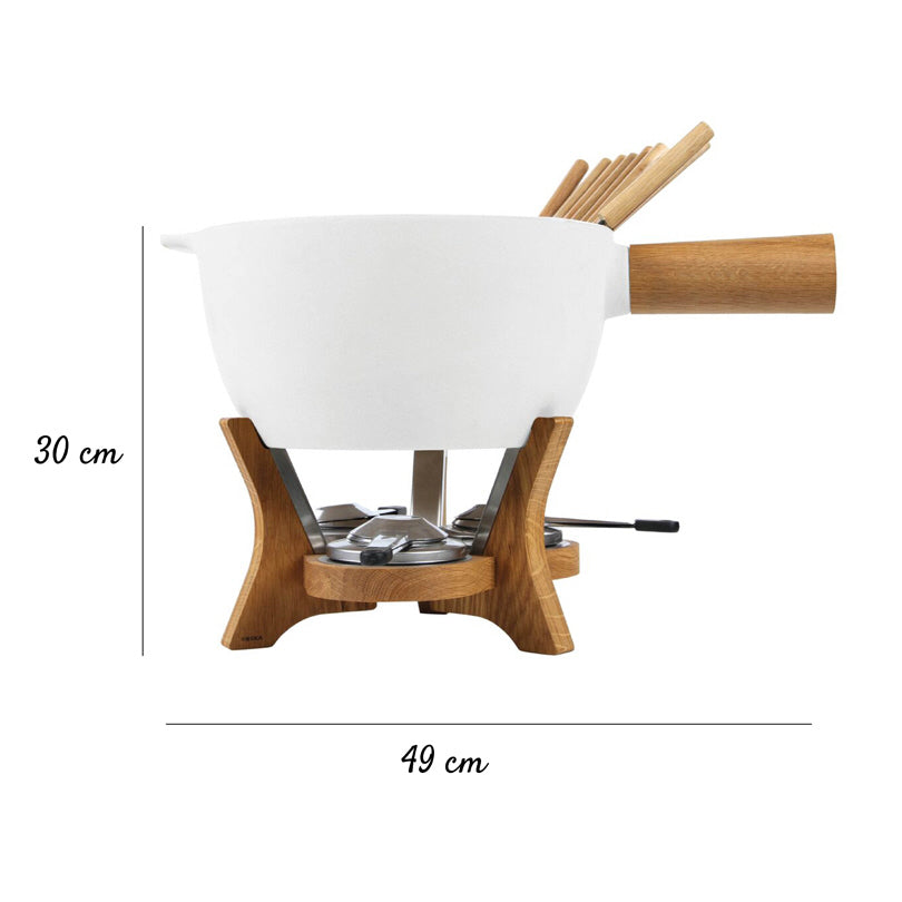 Fonduta al formaggio/cioccolato Mr. Big per 12 persone, set di 17 pezzi l 6,5/cm Ø33x30