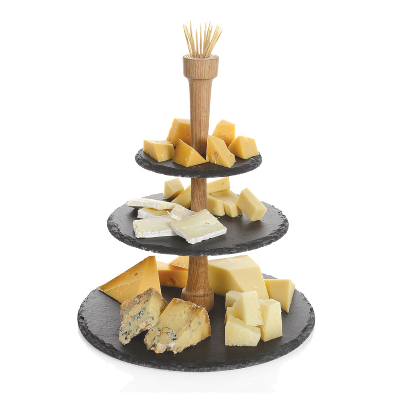 Etagere tonda a 3 piani Party Tower cm Ø30x33