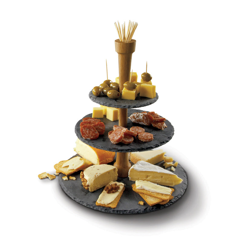 Etagere tonda a 3 piani Party Tower cm Ø30x33