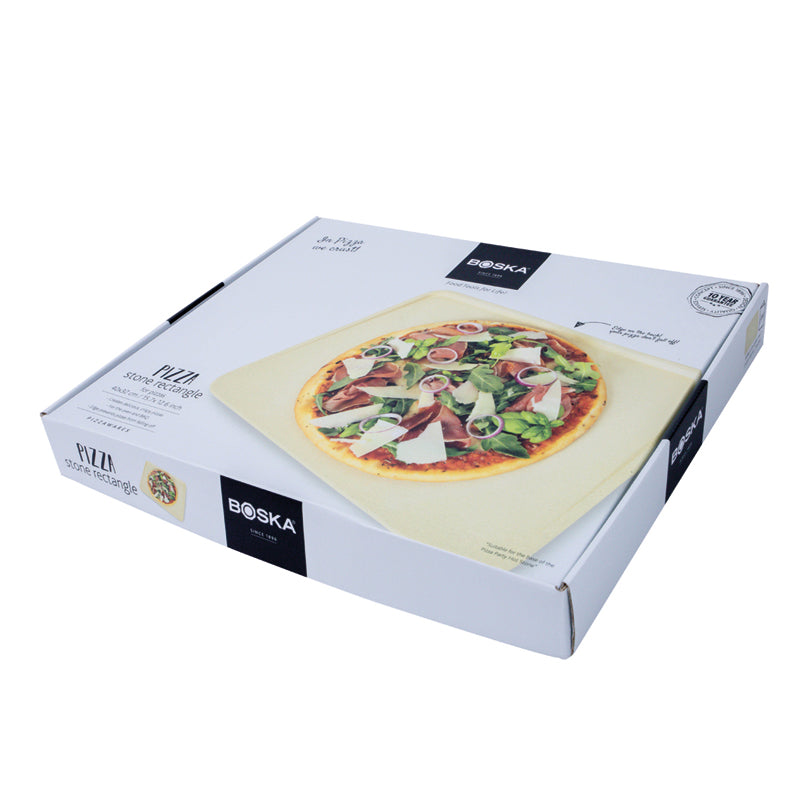 Pietra per pizza rettangolare "Deluxe" cm 40x32x2