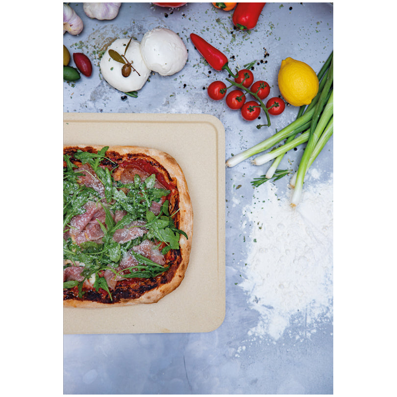 Pietra per pizza rettangolare "Deluxe" cm 40x32x2