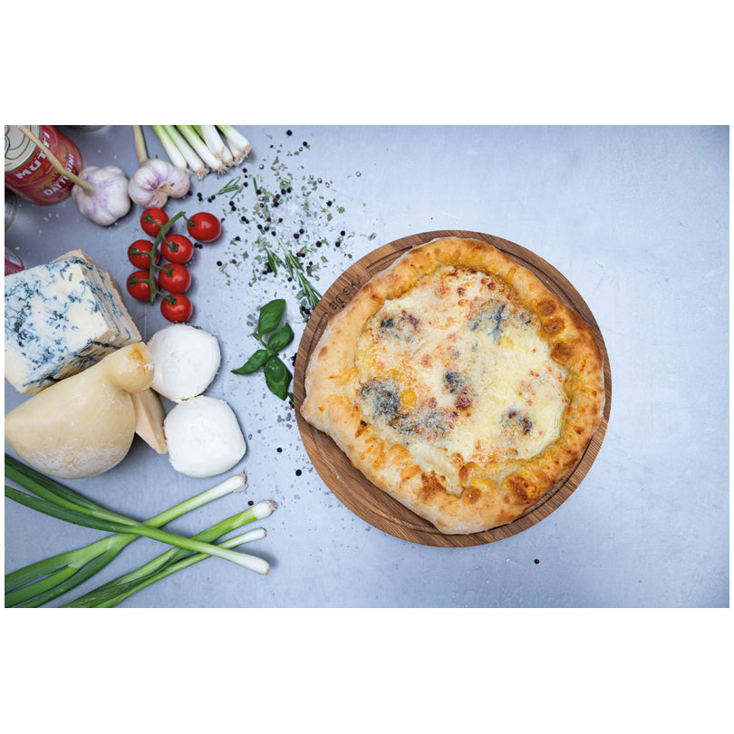 Tagliere per servire pizza tondo M "Friends" cm Ø29x2