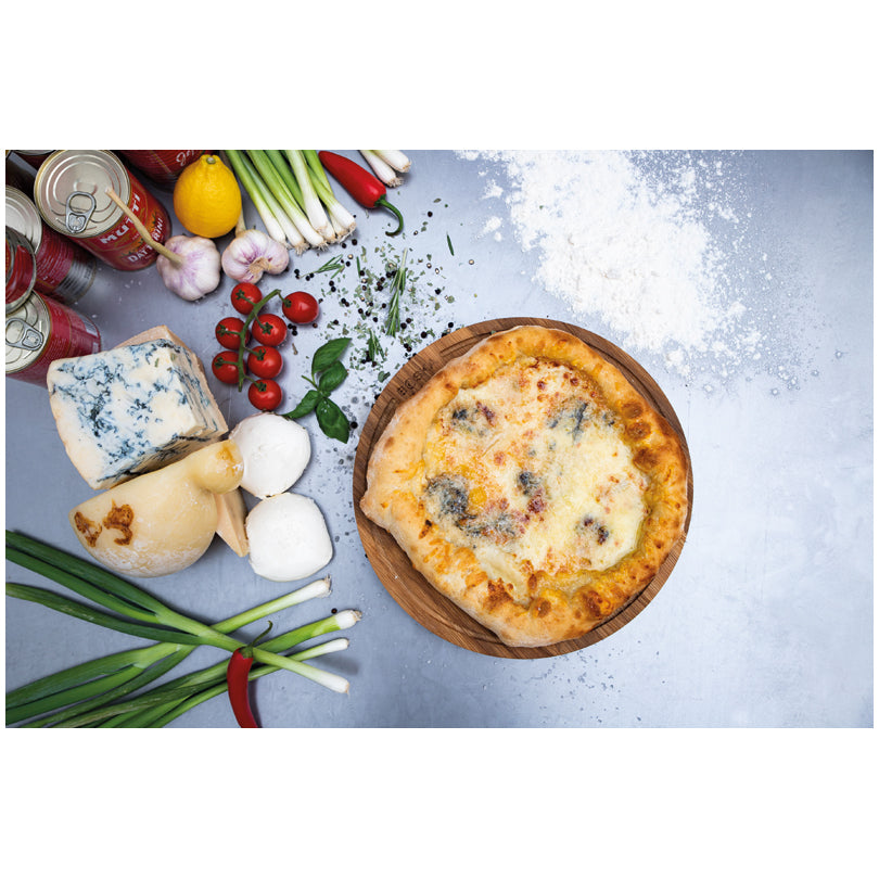 Tagliere per servire pizza tondo M "Friends" cm Ø29x2