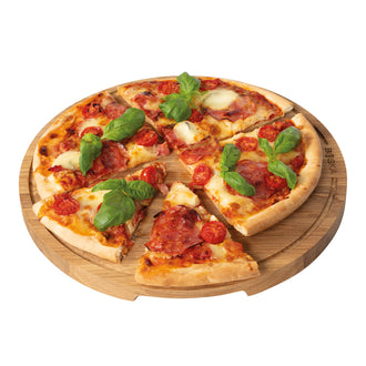 Tagliere per servire pizza tondo L "Friends" cm Ø34x2