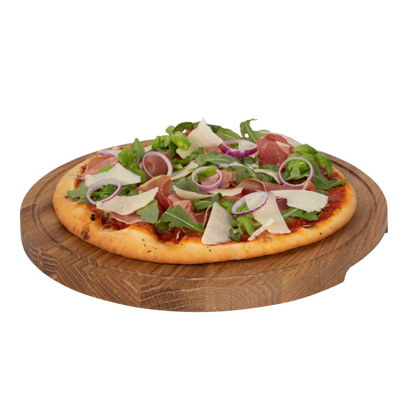 Tagliere per servire pizza tondo L "Friends" cm Ø34x2