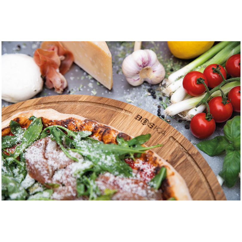 Tagliere per servire pizza tondo L "Friends" cm Ø34x2