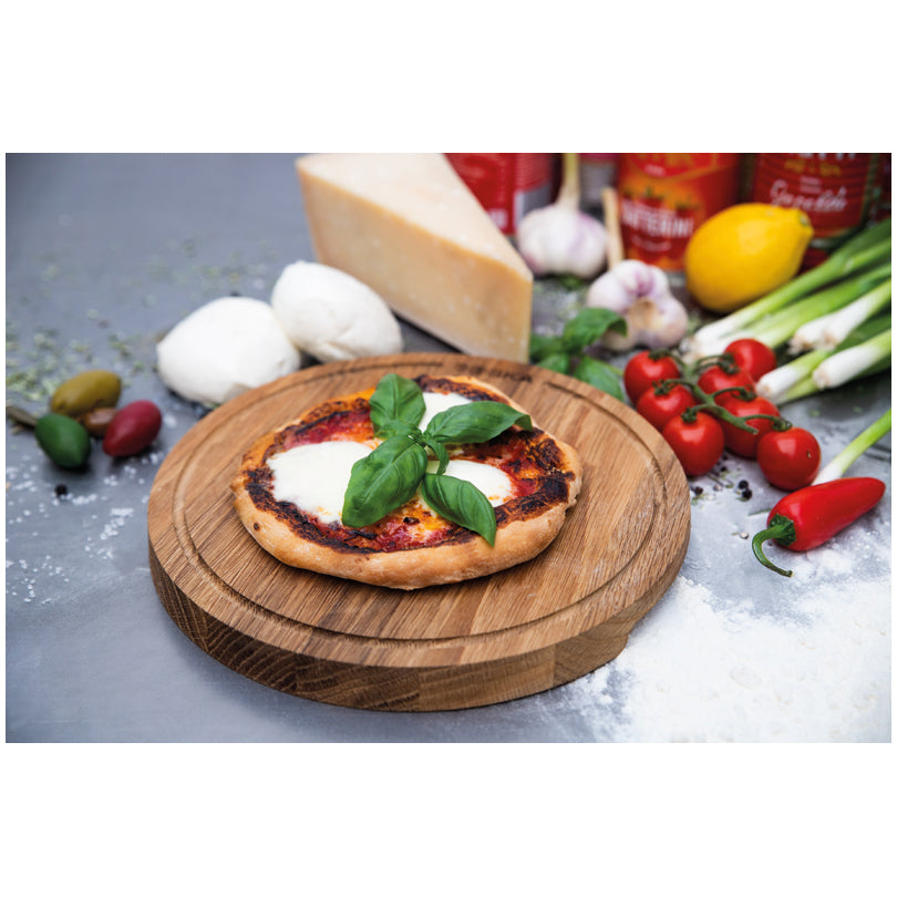 Tagliere per servire pizza tondo L "Friends" cm Ø34x2