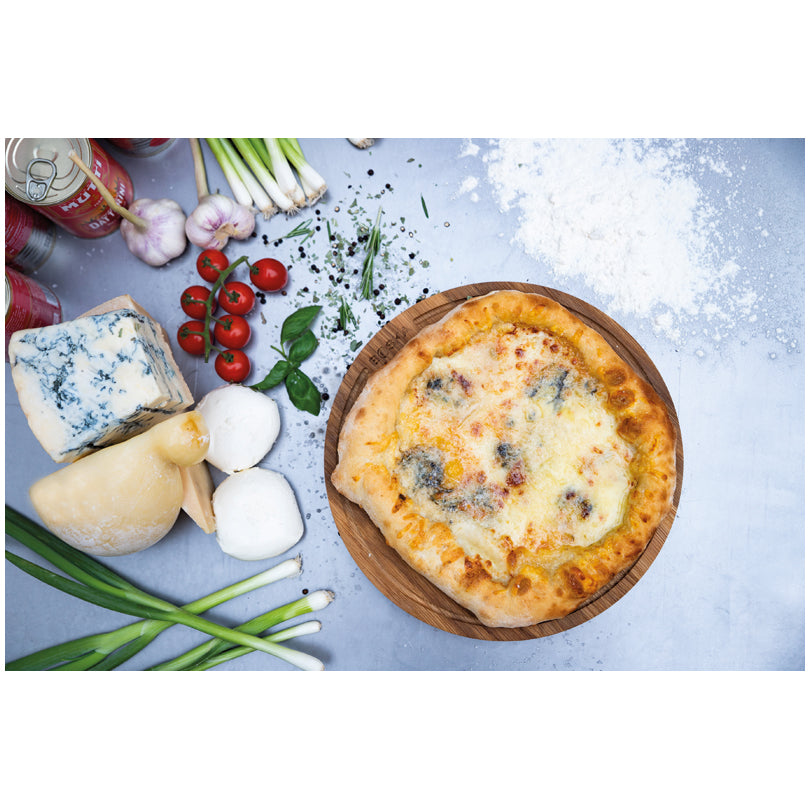 Tagliere per servire pizza tondo L "Friends" cm Ø34x2