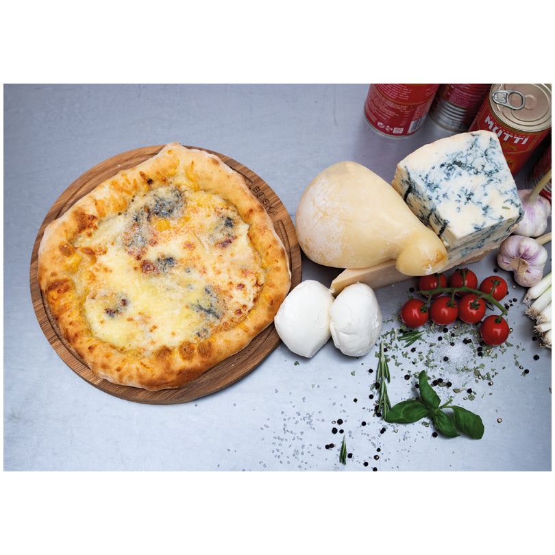 Tagliere per servire pizza tondo L "Friends" cm Ø34x2