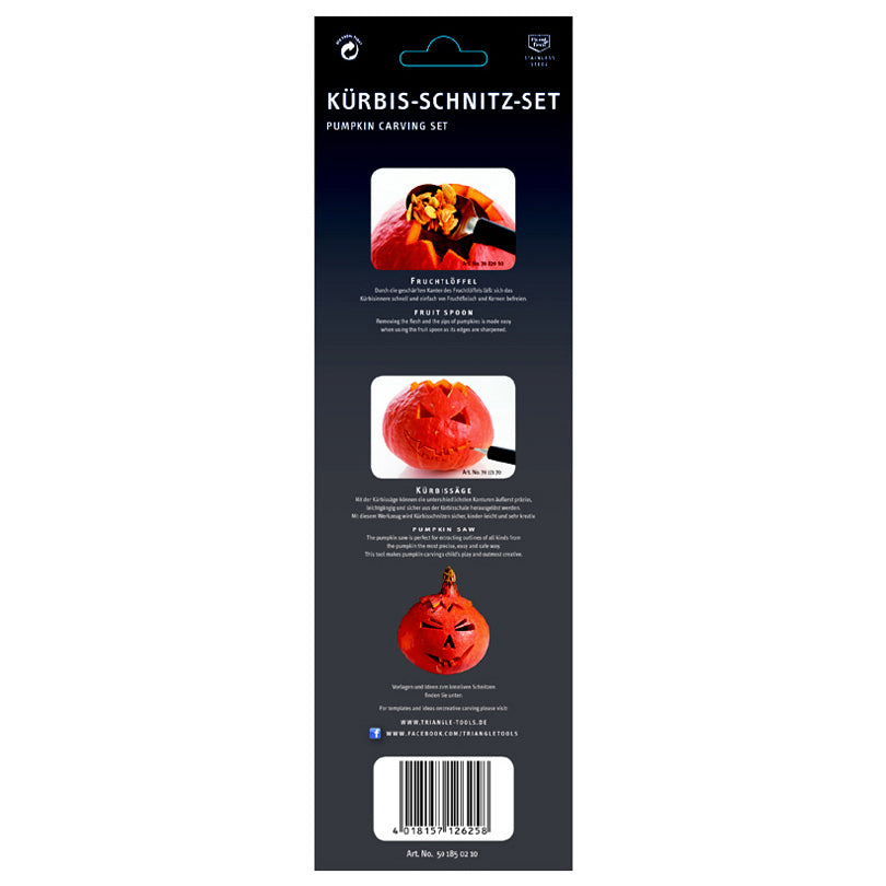 Set coltelli per zucca 2 pezzi Cm 18/cm 18,5