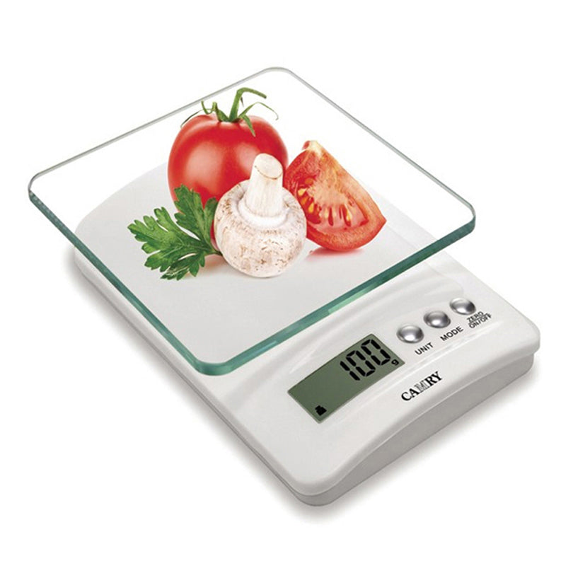 Bilancia cucina digitale con piattaforma in vetro 1g/5kg cm 20,2x15x3,4