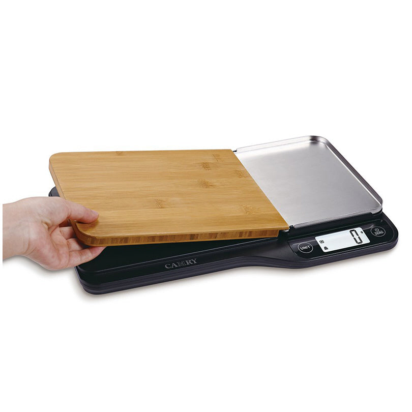 Bilancia cucina digitale con tagliere staccabile 2 in 1 1g/5kg cm 36x23x3,5