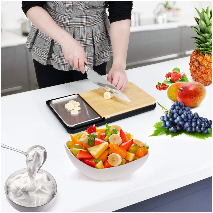 Bilancia cucina digitale con tagliere staccabile 2 in 1 1g/5kg cm 36x23x3,5