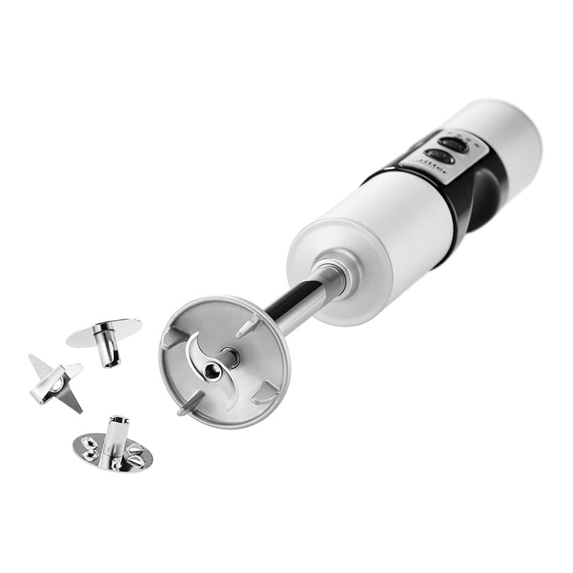 Set frullatore a immersione con 4 accessori e 2 contenitori per mescolare "Vertico 7 +", cordless cm 15x15,5x44