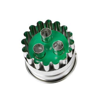 Stampino con espulsore, ondulato con 3 buchi cm Ø4,8