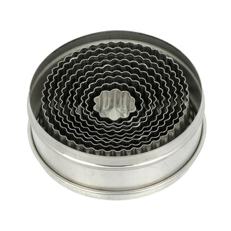 Stampini in scatola 7 pezzi festonati CM 2-5,5