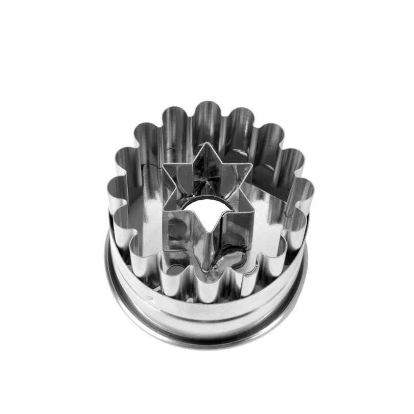 Stampino Linzer, ondulato con stella cm Ø4,8
