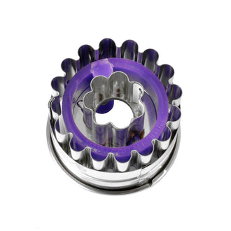 Stampino con espulsore, ondulato con fiore cm Ø4,8