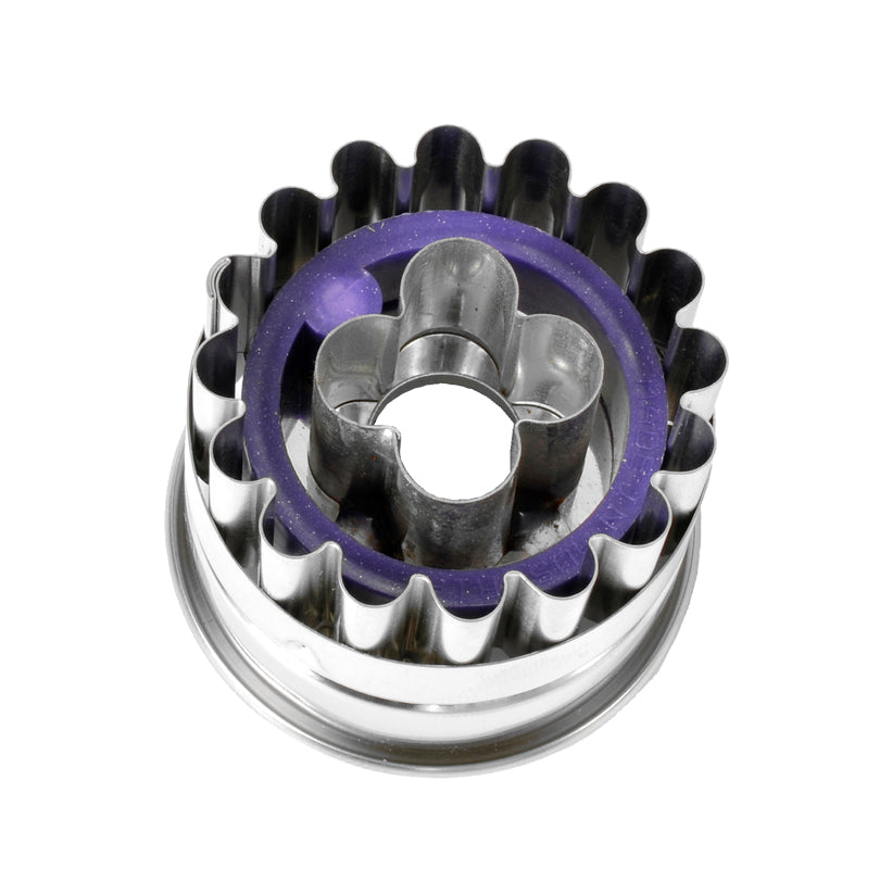 Stampino con espulsore, ondulato con quadrifoglio cm Ø 4,8