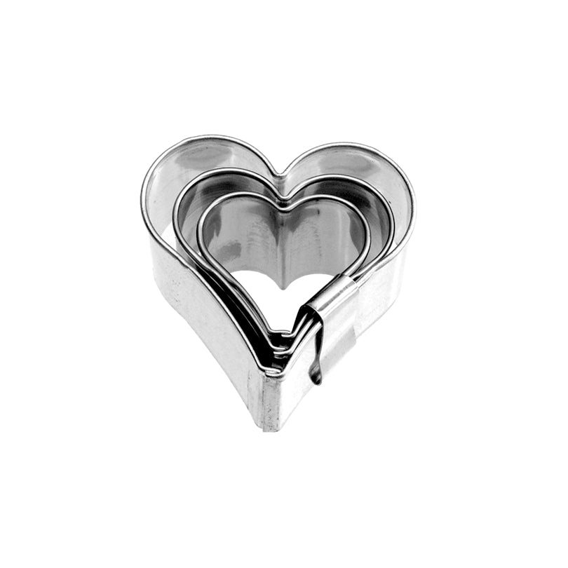 Stampino Cuore mini, confezione assortita da 3 pezzi cm Ø2,5/3/4
