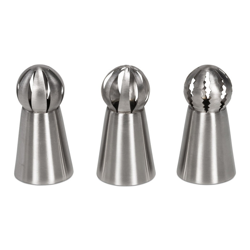 Bocchette punta "Russa", confezione da 3 pezzi assortite cm 6