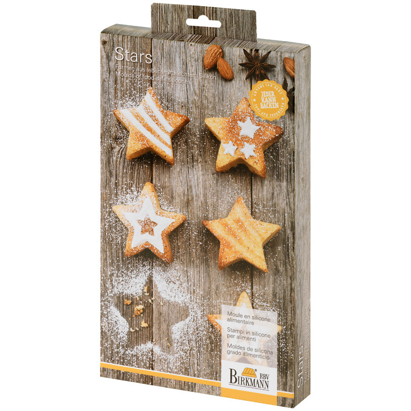 Stampo per dolci/tortine "Mini-Cakes Stars" con 6 cavità cm Ø7