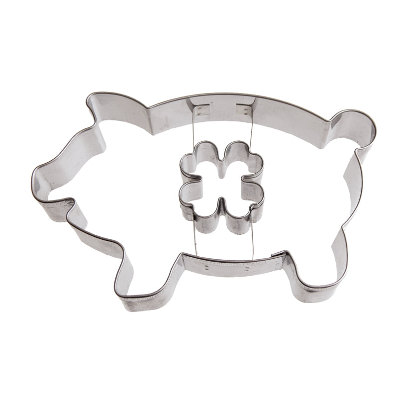 Stampino Maiale con quadrifoglio XL cm 12x7,5