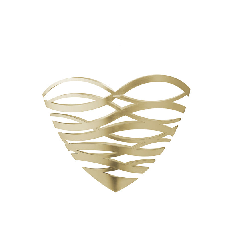 Ornamento cuore per porta da appendere grande "Tangle" cm 23,5x10x19