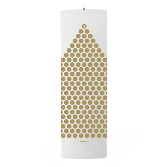 Candela con calendario dell'avvento 2016 cm 6x19,5