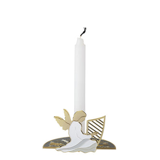 Segnaposto con portacandela "Angelo - While waiting" cm 8x6x4,7/Ø cm 1,1