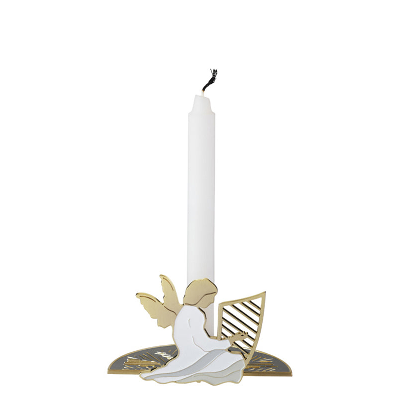 Segnaposto con portacandela "Angelo - While waiting" cm 8x6x4,7/Ø cm 1,1