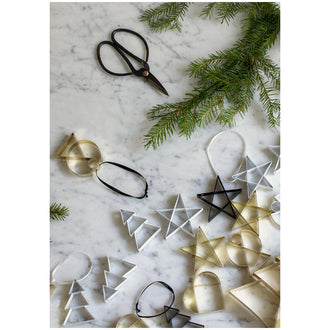 Ornamento cuore da appendere piccolo "Figura" cm 5x1,3x5