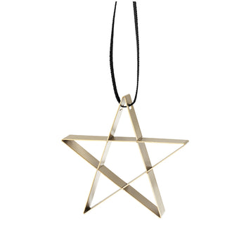 Ornamento stella da appendere piccolo "Figura" cm 6x1,3x6