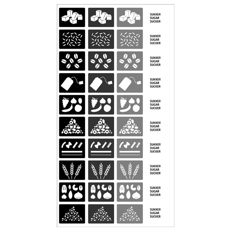 Etichette per barattoli 3x10 pezzi Cm 2,5x1,7