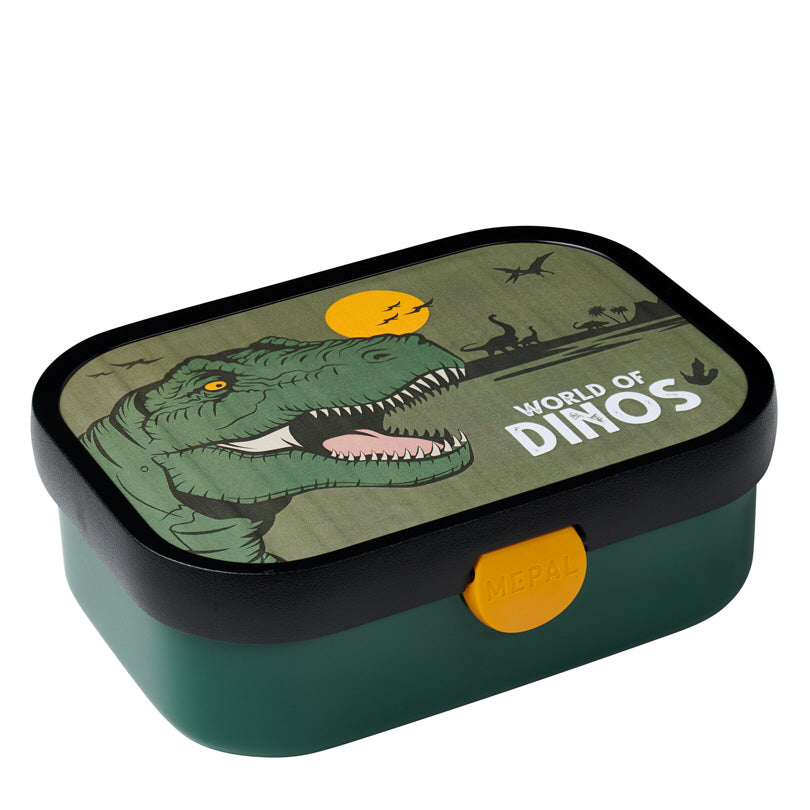 Lunchbox midi "Dino", include un Bento box a due scomparti rimovibile e una forchetta cm 17,8x13,2x6,1