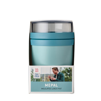 Portavivande/Lunchbox termico "Ellipse", composto da 2 contenitori ml 500+200/Ø10,7x17